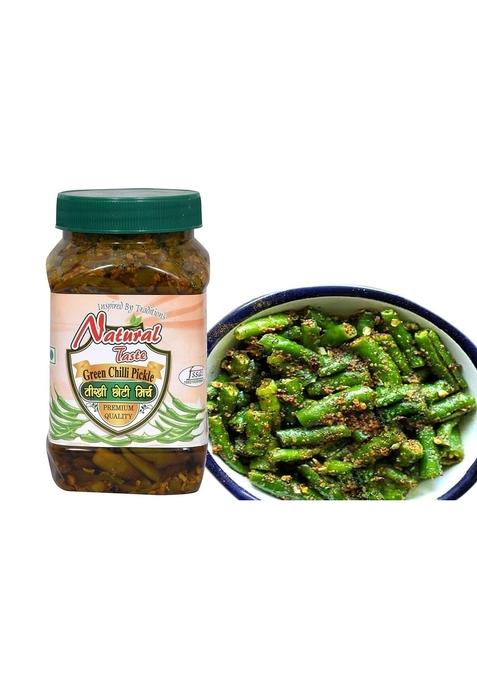 Natural Taste Rajasthani Homemade Organic Special Green Chilli Pickle Teekhi Choti Hari Mirch Ka Achar