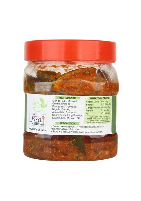 Aarohi Hand Made Herbal Masala Organic Rajasthani Peeled Dry Mango Pickle With Hing 400 Gram