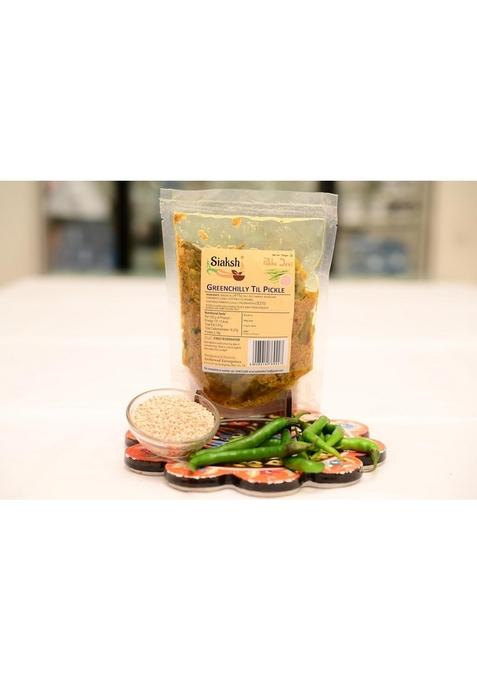 Siaksh Special Fresh Homemade Stuffed Green Chilli Pickle Hari Mirchi Ka Achar 250 Gm