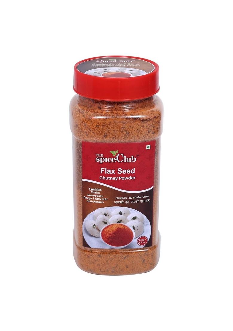 The Spice Club Flaxseed Chutney Powder 250G Pet Jar 100 Natural No Preservative | Instant Flavor Boost Kitchen Shortcut Chef Inspired Mix Aromatic Symphony Freshly Ground Fusion Homestyle Blend Perfect Harmony Mixed Spices All In One Fresh