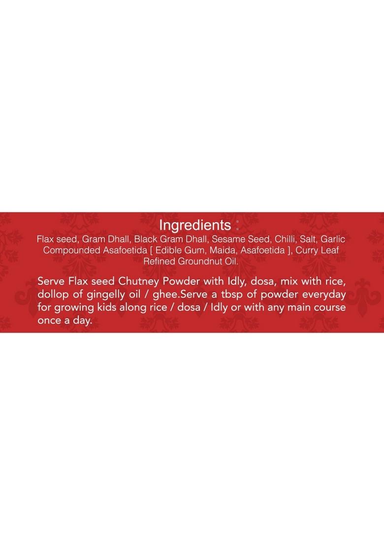 The Spice Club Flaxseed Chutney Powder 250G Pet Jar 100 Natural No Preservative | Instant Flavor Boost Kitchen Shortcut Chef Inspired Mix Aromatic Symphony Freshly Ground Fusion Homestyle Blend Perfect Harmony Mixed Spices All In One Fresh