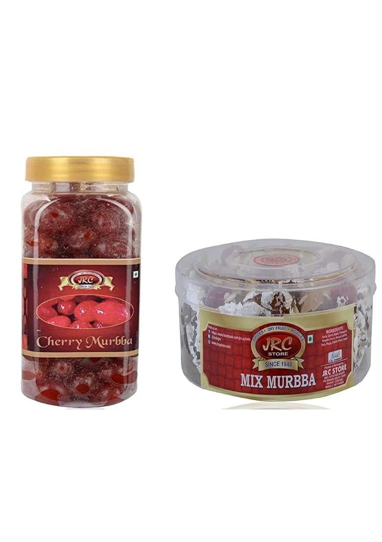 Jrc Natural Tasty Healthy Fresh Pure Cherry Traditional Taste Dry Fruit With Mix Murabba For Pantry Pack Of 2 - Indya