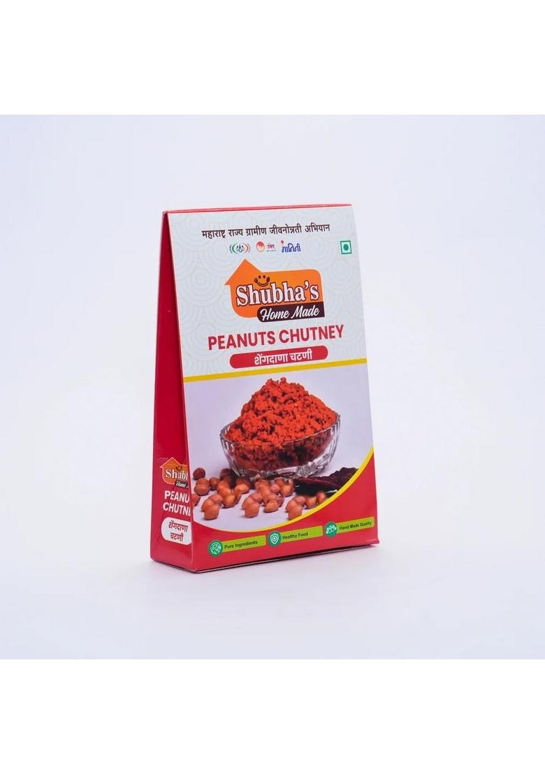 Umed Mart Shubhas Home Made Chutney | Authentic Maharashtrian Natural Ingredients No Artificial Essence Or Preservatives Versatile Dry For Snacks Meals 100 G Vitahi Shg Satara Shengdana Peanuts
