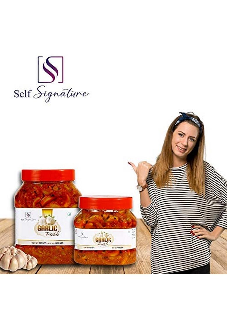 Self Signature Tasty Garlic Pickle Lahasun Ka Achaar 1Kg