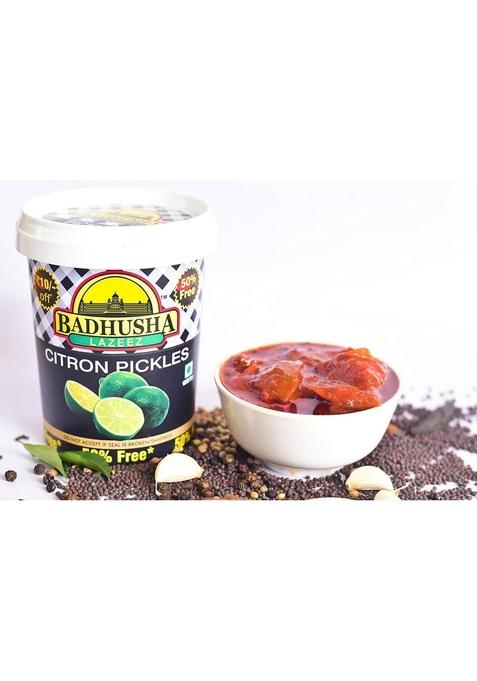 Badhusha Lazeez Pickles Citron 300G Pickle Pouch Combi Free Mango Lime Garlic Mixed Vegetable