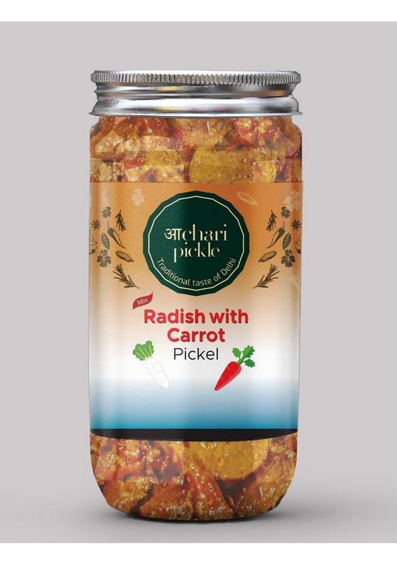 Achari Pickles Radish With Carrot Mix Pickle 400 Gm Ghar Ka Achar
