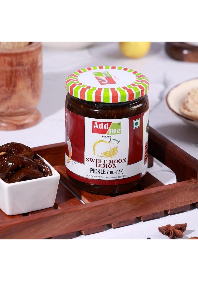 Add Me Home Made Sweet Lemon Pickle 1 2Kg Without Oil Pickles Lime 2 X 600 Gm Glass Pack | Authentic Homemade Indian Style Preserve Tangy Flavor 600G Ghar Ka Bana Nimbu Acahr