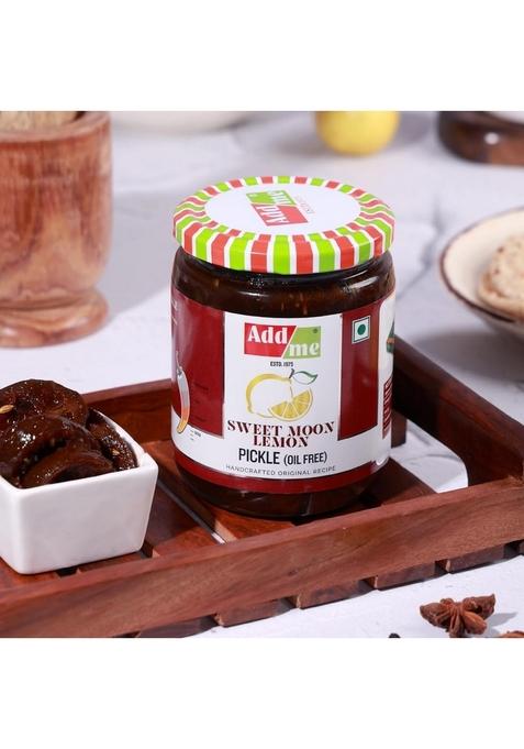 Add Me Home Made Sweet Lemon Pickle 1 2Kg Without Oil Pickles Lime 2 X 600 Gm Glass Pack | Authentic Homemade Indian Style Preserve Tangy Flavor 600G Ghar Ka Bana Nimbu Acahr