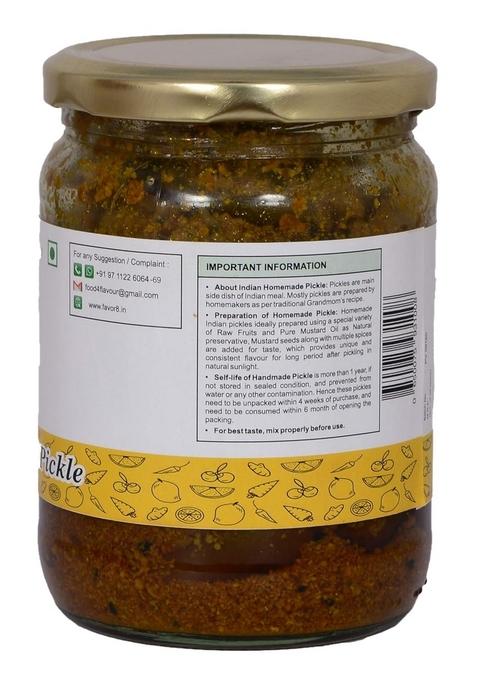 Favor8 Gooseberry Pickle Traditional |Amla Ka Achaar |Homemade Banarasi Recipe | Made By Khachi Ghani Mustard Oil Glass Jar Pack Of 1 X 500G