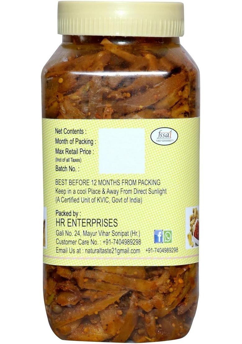 Daily Food Pure Natural Organic Dry Ginger Pickle Adrak Ka Achar 400Gm