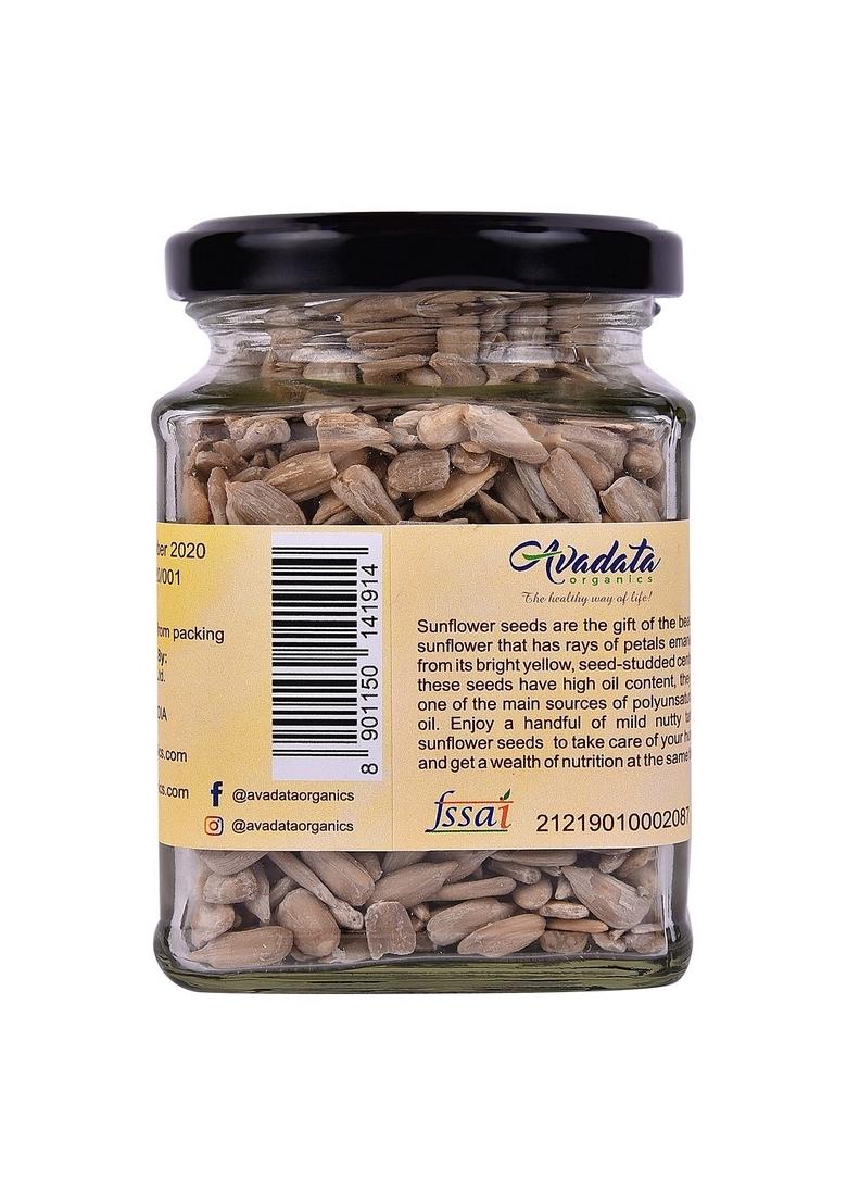 Avadata Organics The Healthy Way Of Life Raw Sunflower Seeds 150 Gm | For Eating Diet Food Snack High In Vitamin Fibre Protein Gluten Free