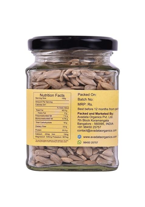 Avadata Organics The Healthy Way Of Life Raw Sunflower Seeds 150 Gm | For Eating Diet Food Snack High In Vitamin Fibre Protein Gluten Free
