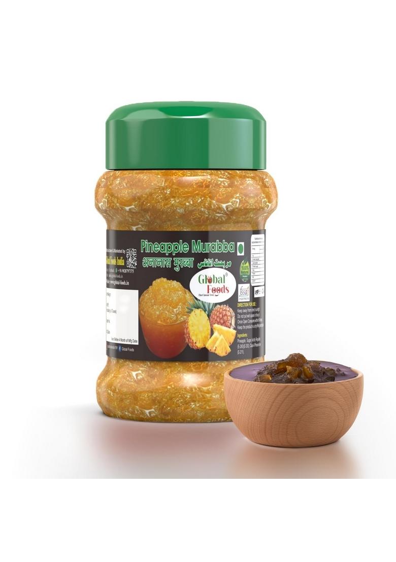 Global Foods Pineapple Murabba Pickle 500Gm| Homemade Spicy Sweet No Added Preservatives | Natural 500Gm