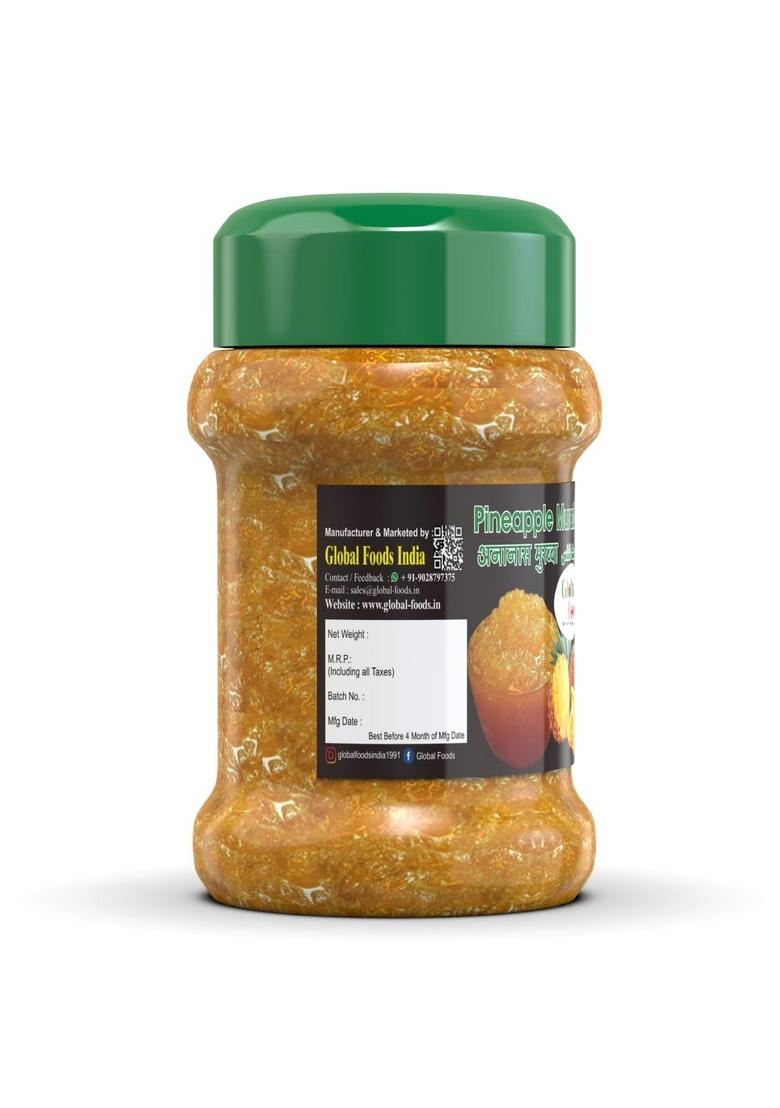 Global Foods Pineapple Murabba Pickle 500Gm| Homemade Spicy Sweet No Added Preservatives | Natural 500Gm