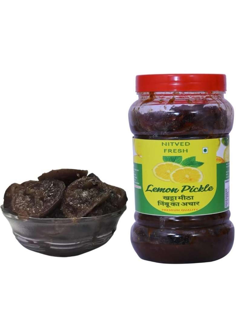 Nitved Fresh Sweet Lemon Pickle Homemade Best Khatta Mitha Nimbu Ka Achar 800Gms - Indya