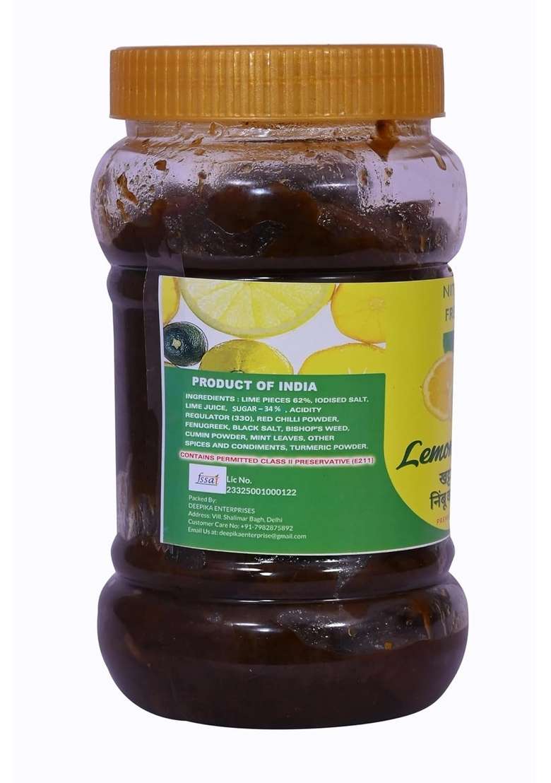 Nitved Fresh Sweet Lemon Pickle Homemade Best Khatta Mitha Nimbu Ka Achar 800Gms - Indya
