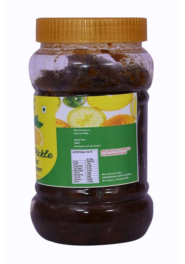 Nitved Fresh Sweet Lemon Pickle Homemade Best Khatta Mitha Nimbu Ka Achar 800Gms - Indya