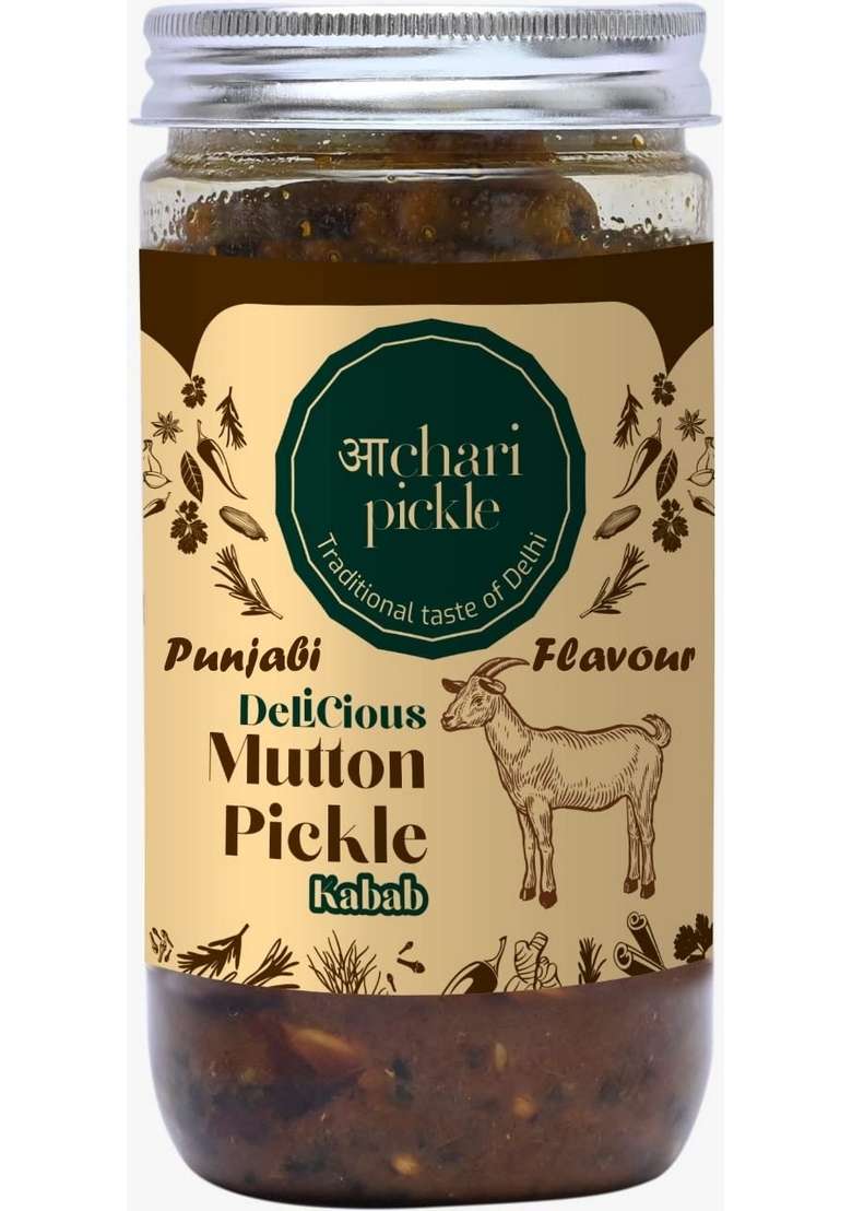 Achari Pickles Homemade Kabab Mutton Pickle Punjabi Flavour 400 Gm Delhi North Style - Indya