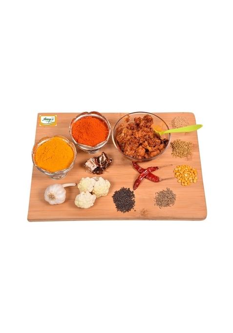 Amoga'S Pickles Factory Andhra Fresh Cauliflower Gobi Pickle Achar Pachadi 200 Gm Mango 200Gm Combo Pack Of 2
