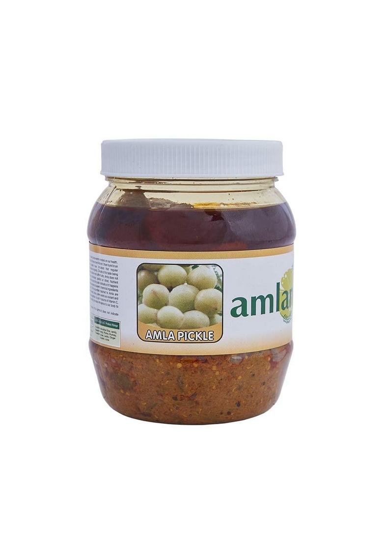 Amlamrut Amla Pickle | Traditional Indian Style Preparation Tangy Flavor With Aromatic Spices Spicy And Flavorful 500G Each Pack Of 2