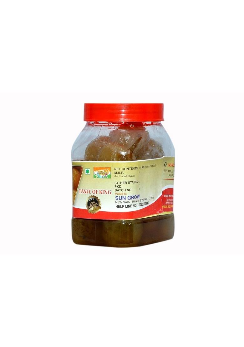 Sun Grow Seedless With Out Seed Amla Murabba Candy Organic Packed Without Syrup Immunity Booster Pack 900 Grams