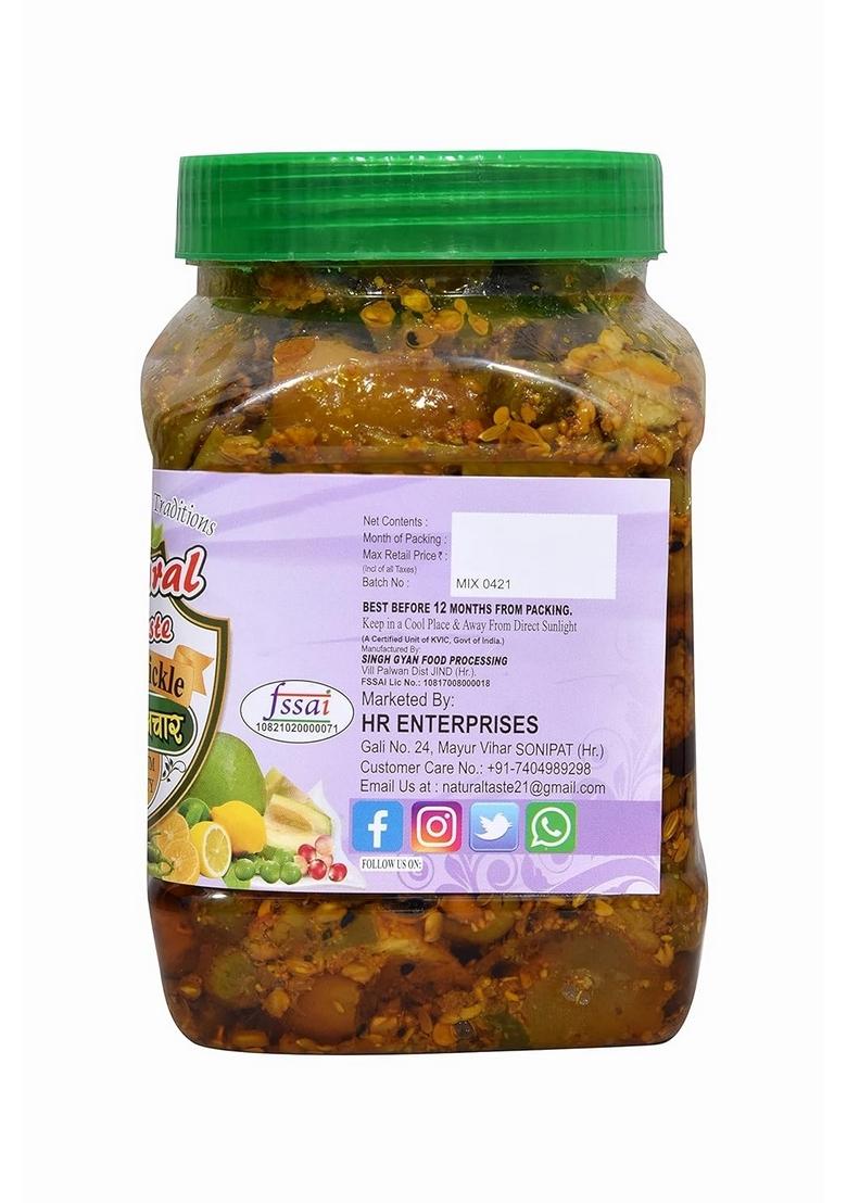 Natural Taste Homemade Organic Mix Pickle 800 Grams