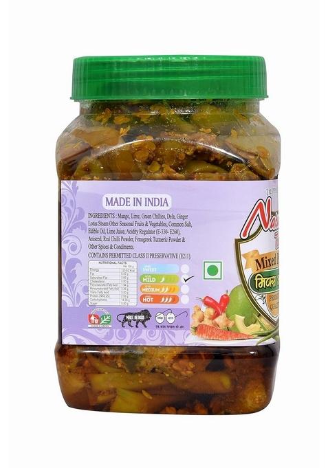 Natural Taste Homemade Organic Mix Pickle 800 Grams