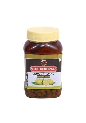 Sri Arokya Lemon Thokku 250Gm | Authentic South Indian Tangy Pickle Natural Ingredients Ready To Use Gluten Free Vegan