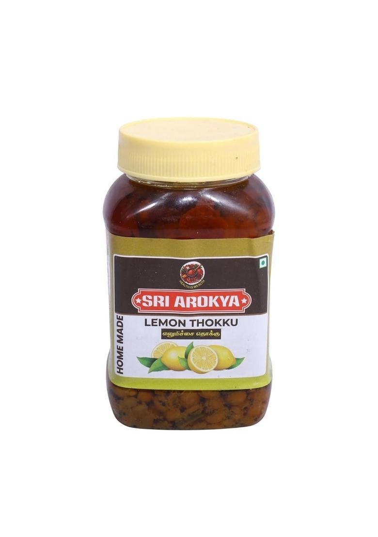 Sri Arokya Lemon Thokku 250Gm | Authentic South Indian Tangy Pickle Natural Ingredients Ready To Use Gluten Free Vegan