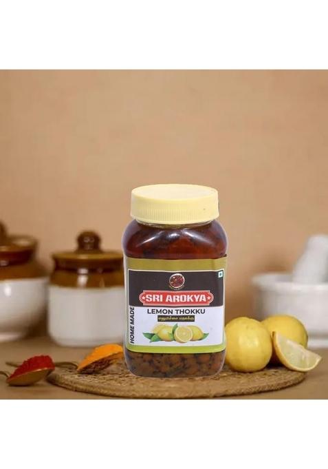 Sri Arokya Lemon Thokku 250Gm | Authentic South Indian Tangy Pickle Natural Ingredients Ready To Use Gluten Free Vegan
