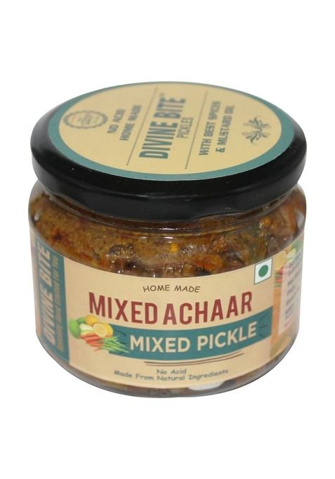 Divine Bite Mixed Pickles 100 Natural Handmade 300Gm