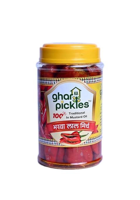 Ghar Ka Pickles Traditional Homemade Red Chilly Pickle Lal Mirchi Achar 450G Natural No Chemical Preservatives Added