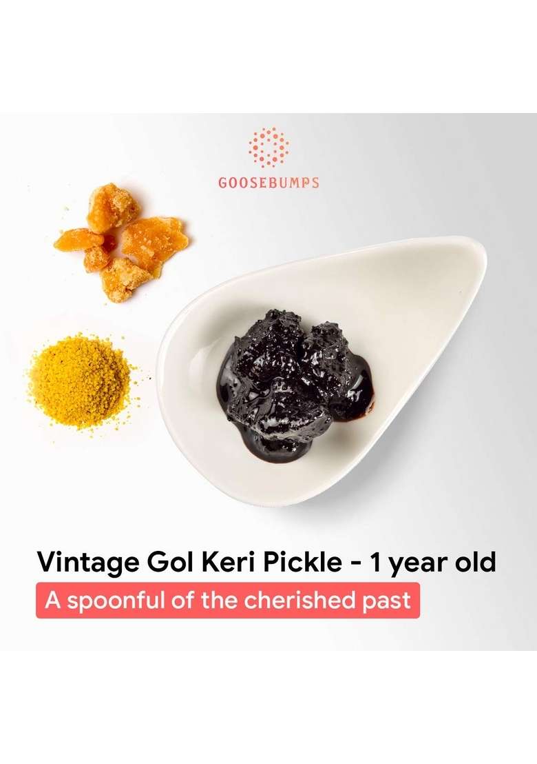 Goosebumps Homemade Vintage 1 Year Old Gol Keri Pickle Aachar Oil Less Preservative Free 250G - Indya