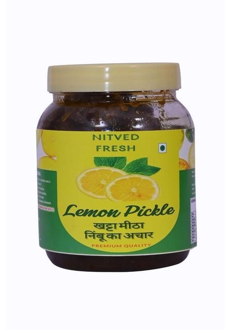 Nitved Fresh Sweet Lemon Pickle Homemade Tasty Khatta Mitha Nimbu Ka Achar 400G
