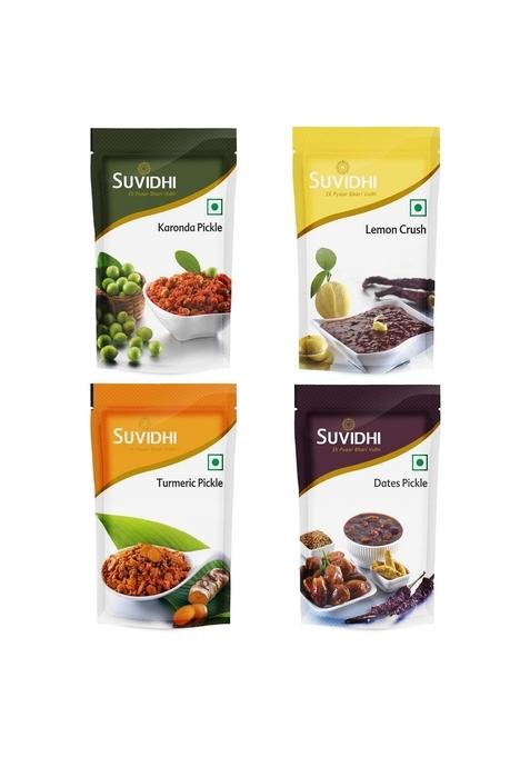 Suvidhi Karonda Pickle 3 Lemon Crush Turmeric Dates 100Gm Each Pack Of 12In All 1 2 Kg