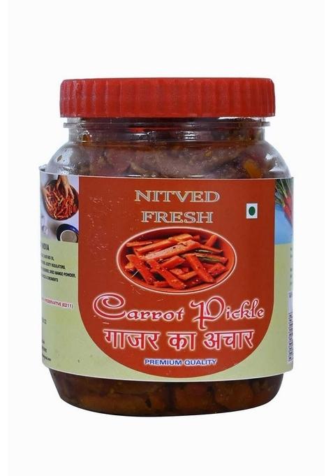 Nitved Fresh Carrot Pickle Homemade Tasty Sour Spicy Gajar Ka Achar 400 Gms