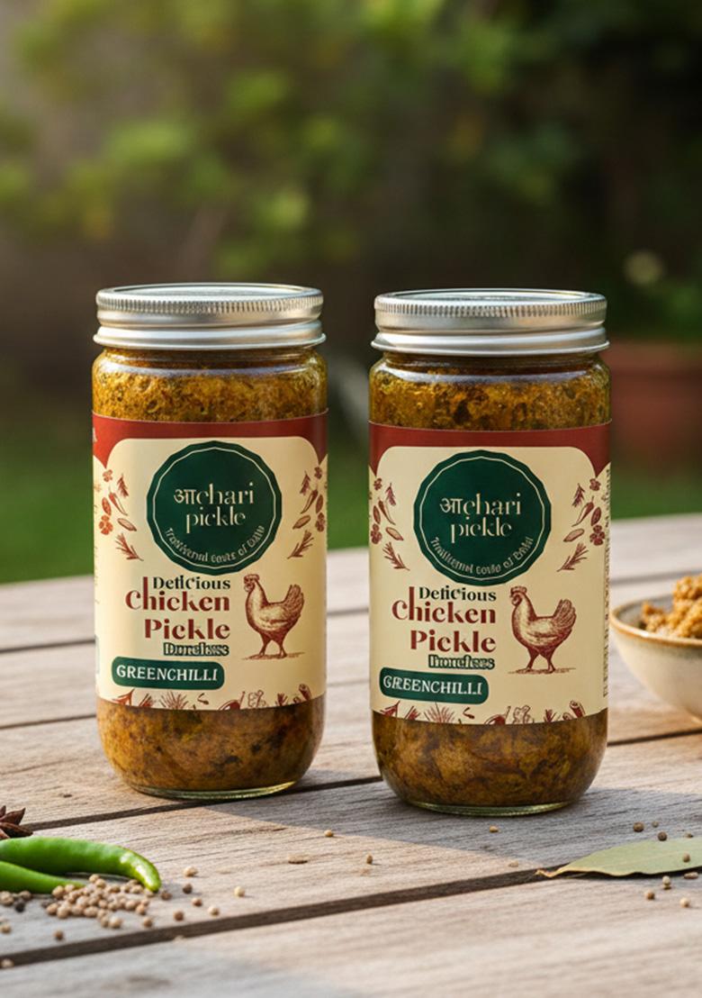 Achari Pickle Greenchilli Chicken Boneless Combo 400 Gm Non Veg