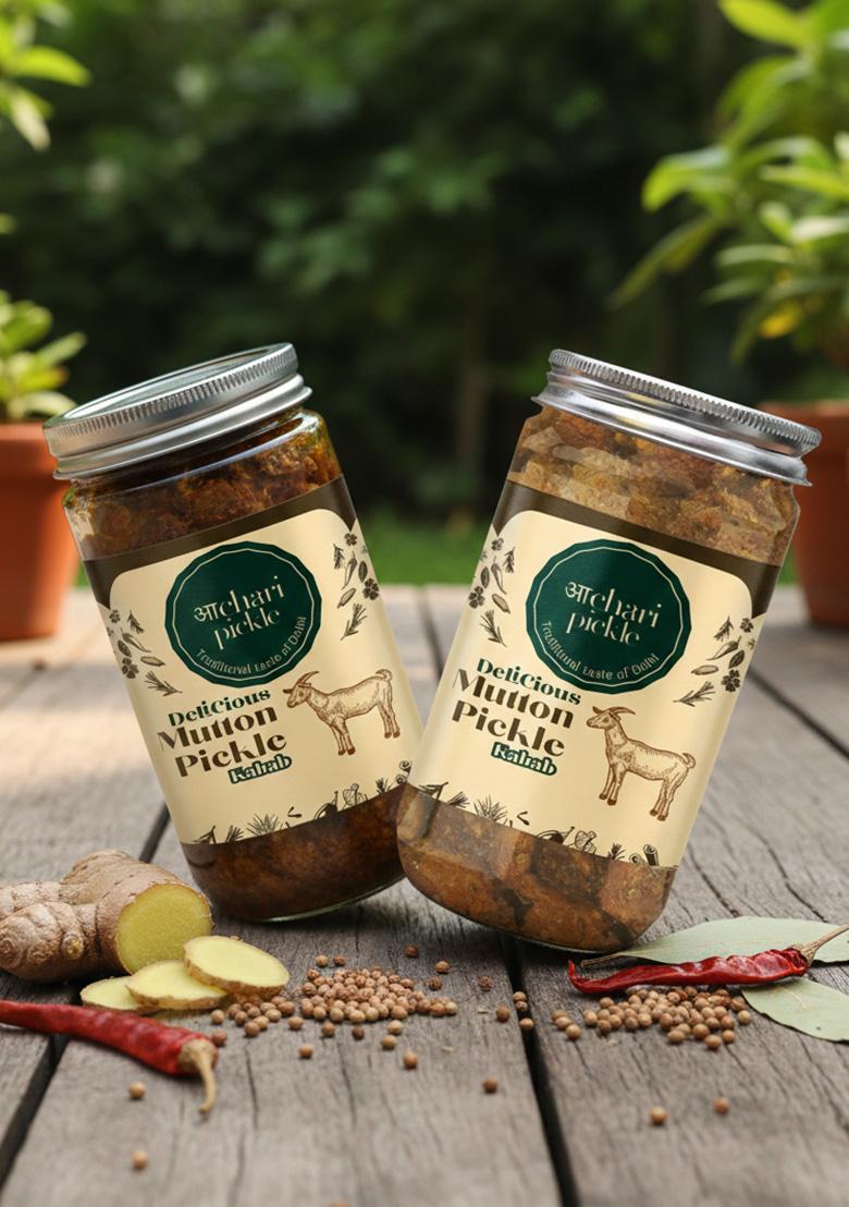 Achari Pickle Punjabi Mutton Kabab Combo 400 Gm Non Veg Achar Chicken