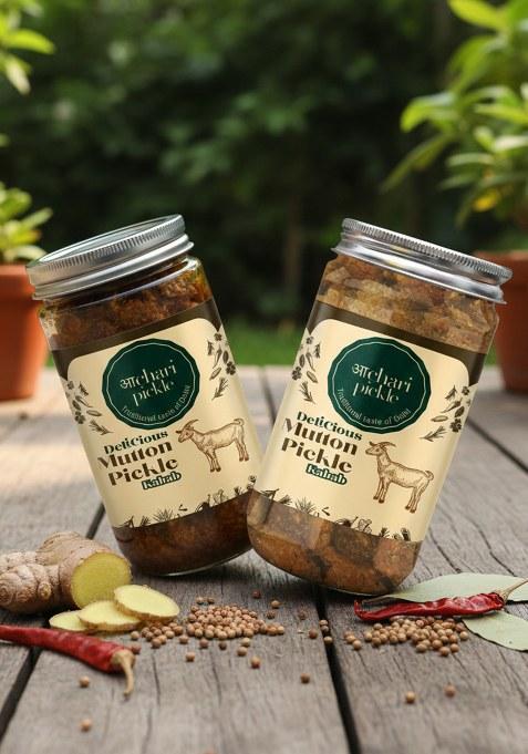 Achari Pickle Punjabi Mutton Kabab Combo 400 Gm Non Veg Achar Chicken