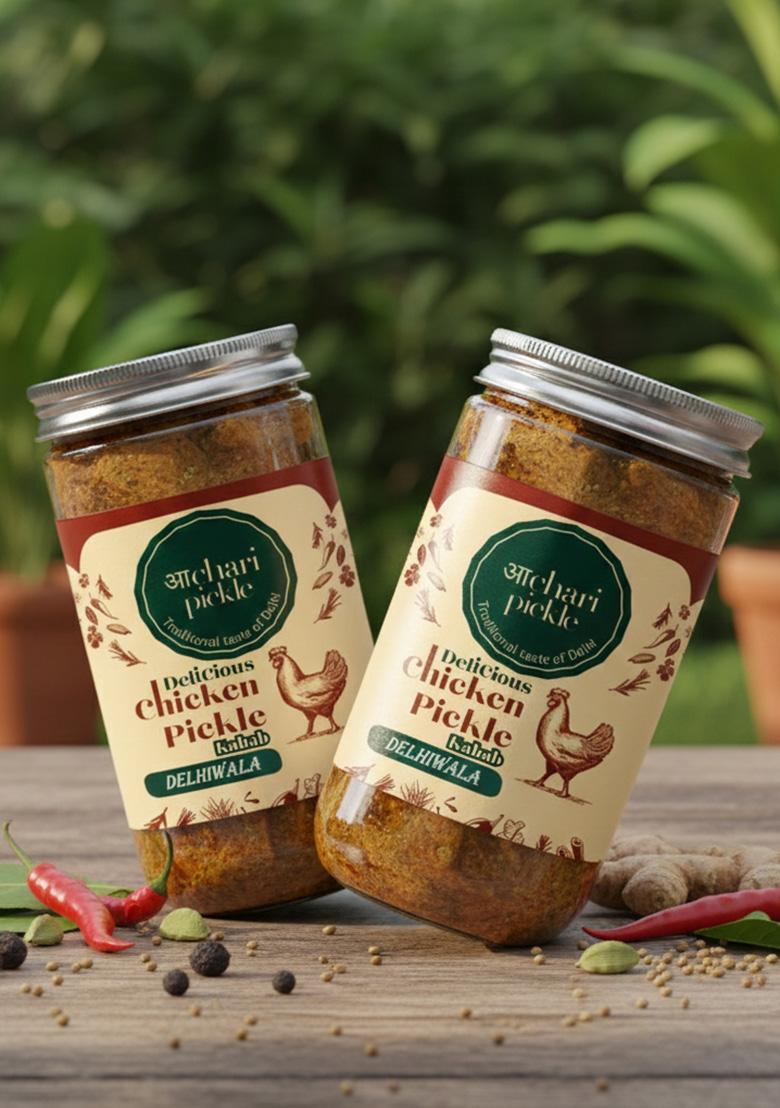 Achari Pickle Delhiwala Chicken Kabab Combo 400 Gm Non Veg Achar Mutton