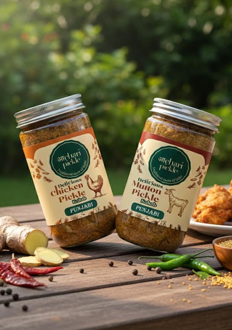 Achari Pickle Punjabi Chicken Kabab Mutton Combo 400 Gm Non Veg Achar