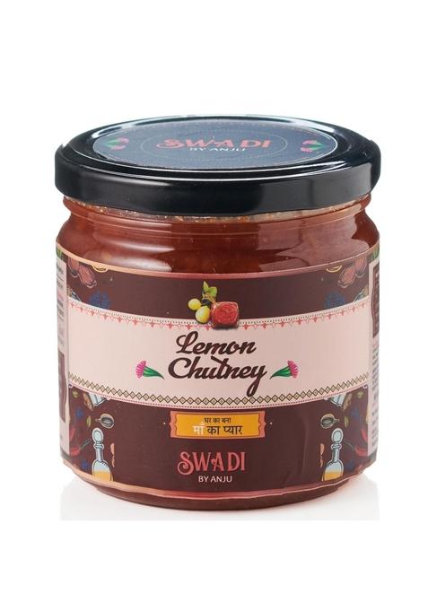 Swadi By Anju Lemon Chutney Green Chilli Pickle | Made With The Juiciest Lemons Sweet Sour Delicious Lime Limbu Meethi Chatni