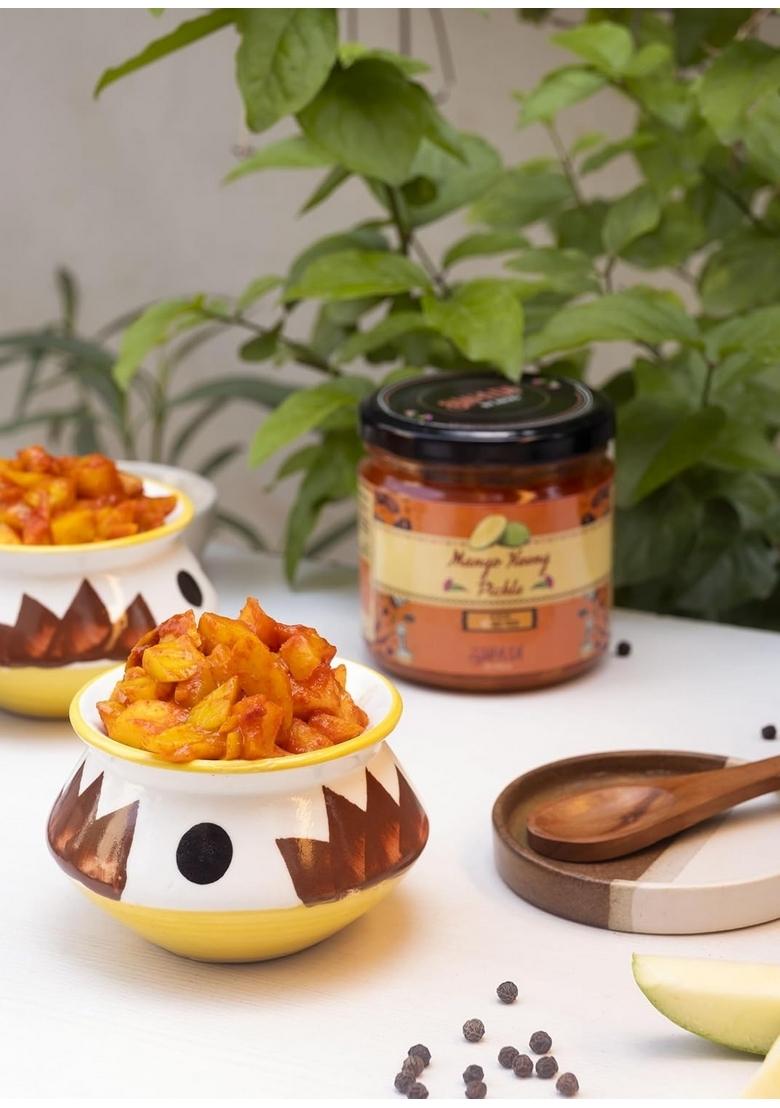 Swadi By Anju Combo Pack Of Green Chilli Mango Pickle | Home Made Rajasthani Achar| Dry Masaledar Aam Ka Achaar With No Added Preservatives