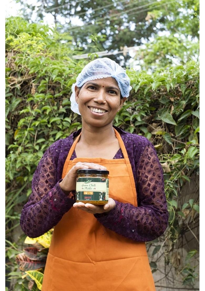 Swadi By Anju Combo Pack Of Green Chilli Mango Pickle | Home Made Rajasthani Achar| Dry Masaledar Aam Ka Achaar With No Added Preservatives