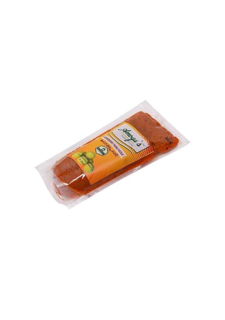 Amoga'S Pickles Factory Andhra Fresh Gooseberry Thokku Usirikaya Pickle Achar 200 Gm And Mint Pudina Leaves Karam Podi Combo Pack Of 2