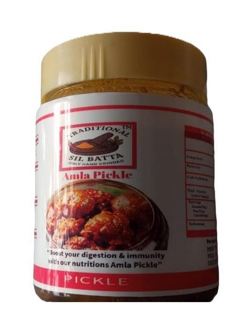 Traditional Sil Batta Hand Ground Amla Pickle No Preservatives 300Servings