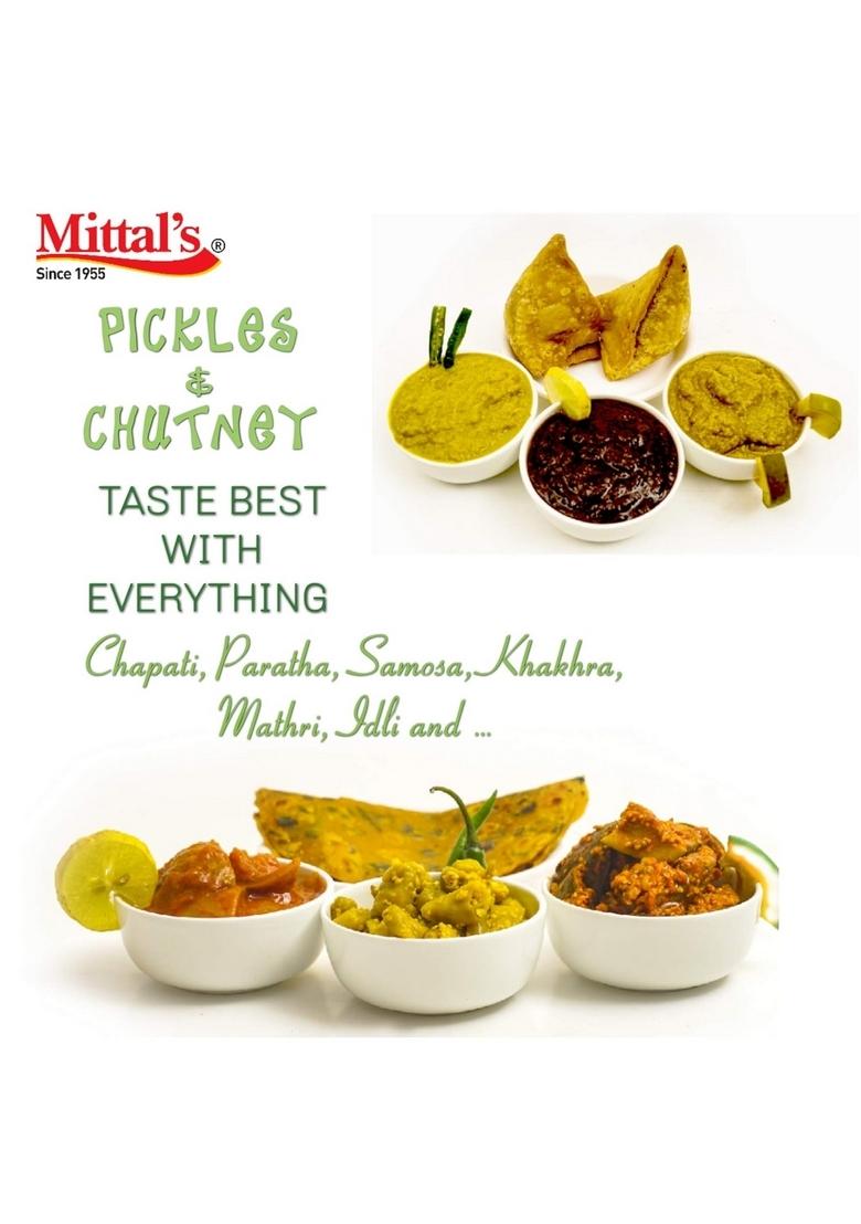 Pickle Gallery Mittal'S Mango Garlic Aam Lahsun Achar Lehsun Pickles Lassun Achaar Handmade Homely Taste South India Style 400 Gms Pet Jar