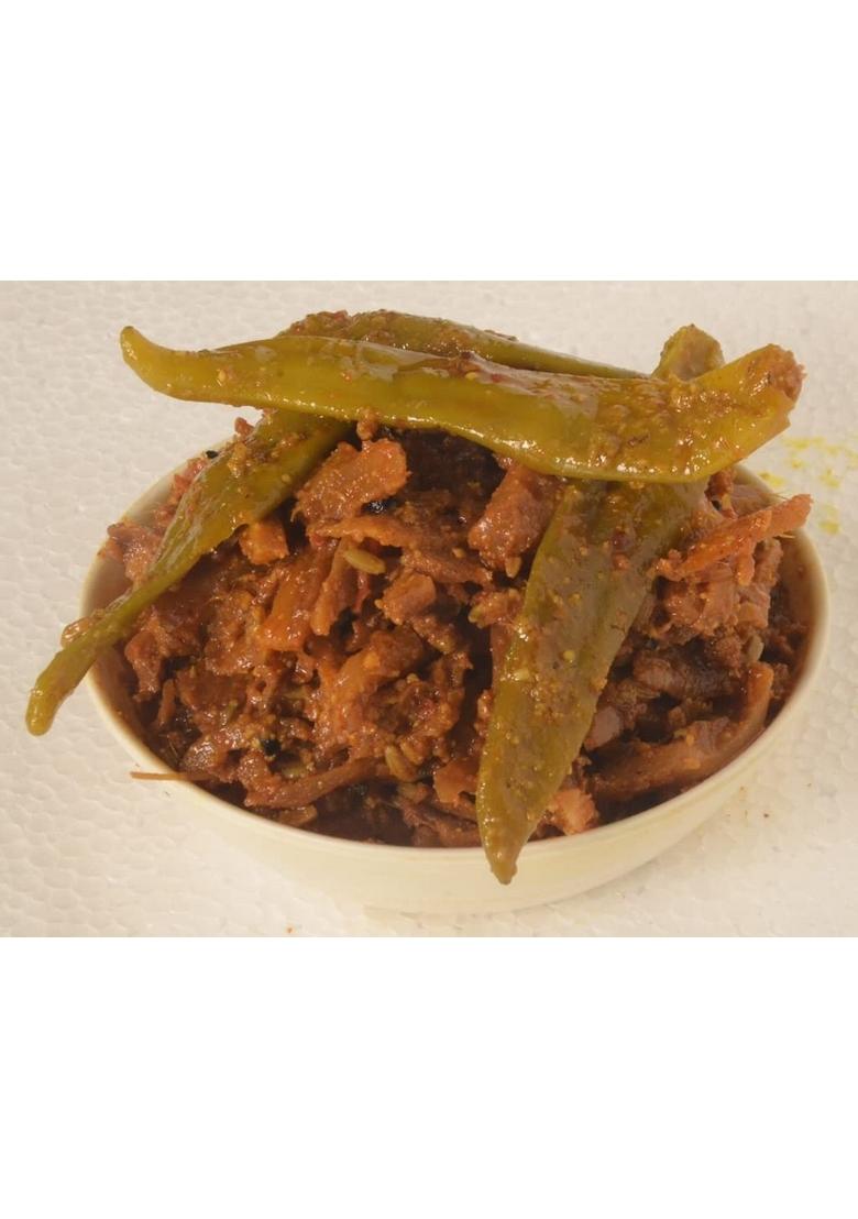 Achari Pickles Punjabi Ginger Green Chilli Pickle Homemade Adrak Harimirch Aachar 400G | Organic North Indian Healthy Traditional Home Made Achaar