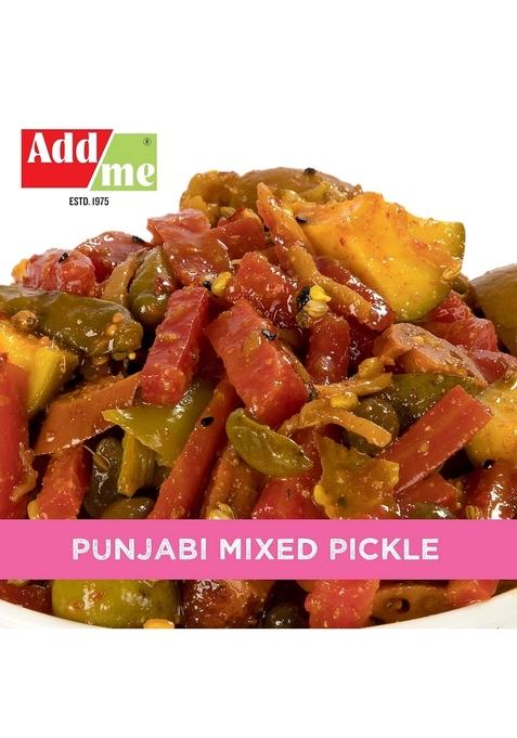 Add Me Mango Pickle In Garlic Mixed 500Gm Each Mix Achar Of Aam Lemon Chilli Carrot Ker Ginger Keri Karonda Lasoda Glass Pack