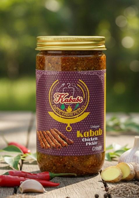 Kababi Kababi'S Chicken Crispy Seekh Kabab Pickle 400 Gm Unique Non Veg